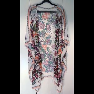 White Floral Kimono